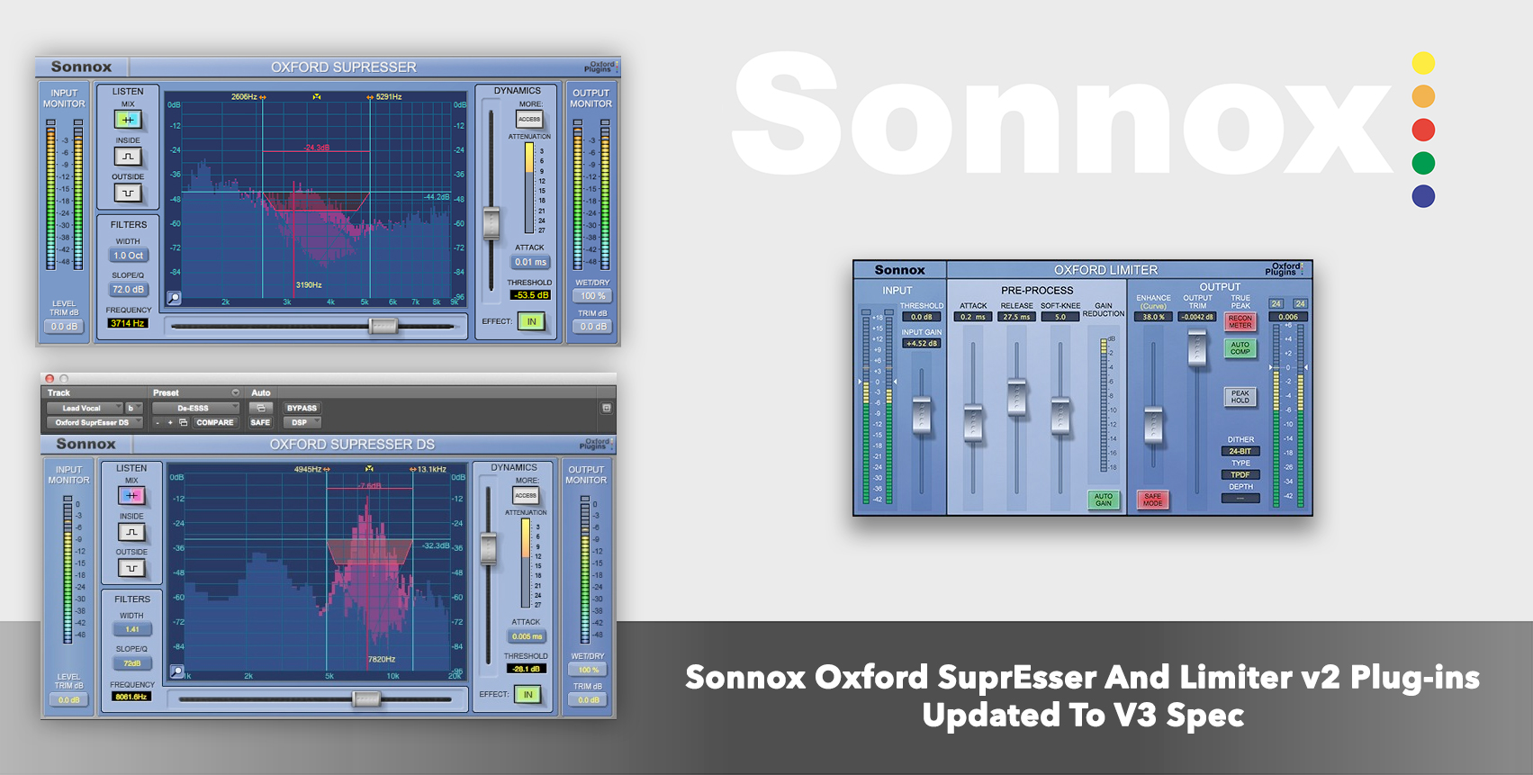Sonnox Supresser and Limiter Updated to v3